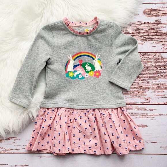 BABY BODEN Rainbow Bunny Dress Y0874 - Picture 2 of 9